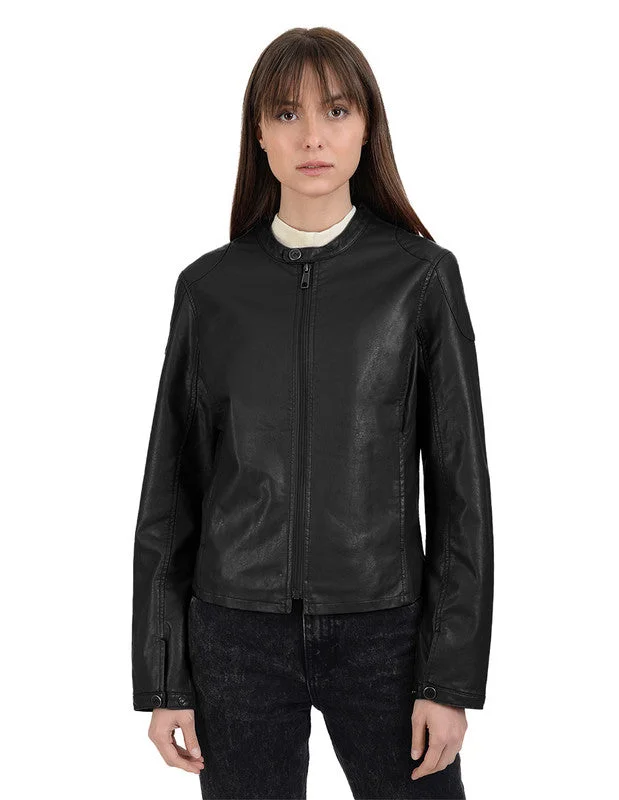 Feminine Soft - Hued Styles LEE Women's Leatherette Jacket