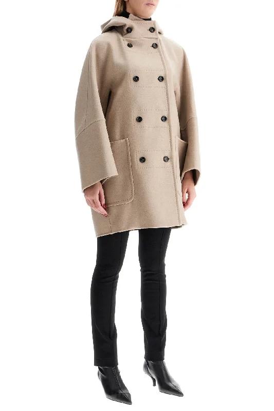 Trend Setting Wardrobe Max Mara Double-Breasted Coat With Hood