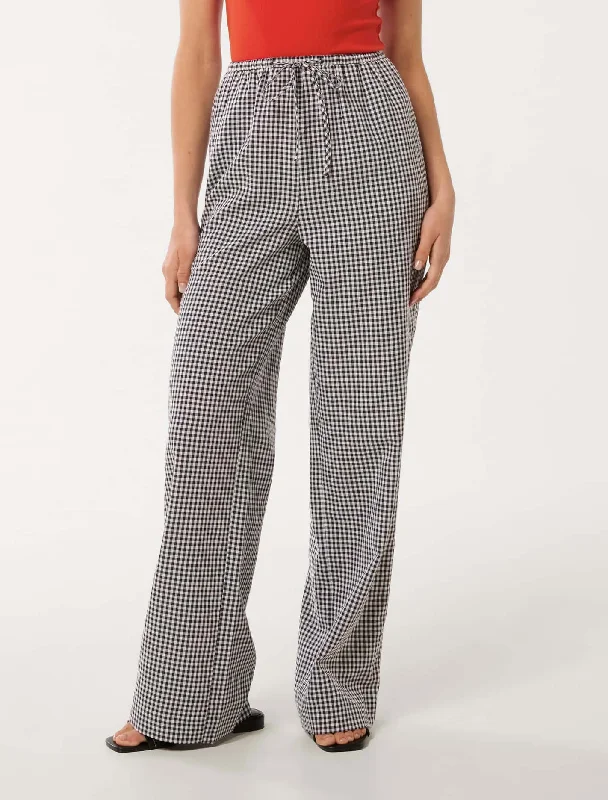 New Styles Just In Minnie Gingham Wide Leg Pants