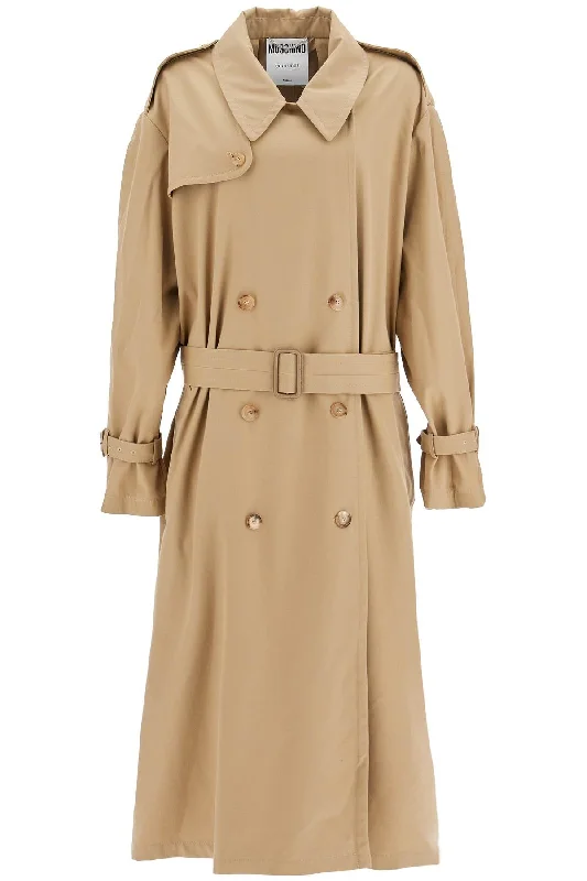 Trendy Fashion Sale Moschino Women's Double-Breasted Trench Coat With