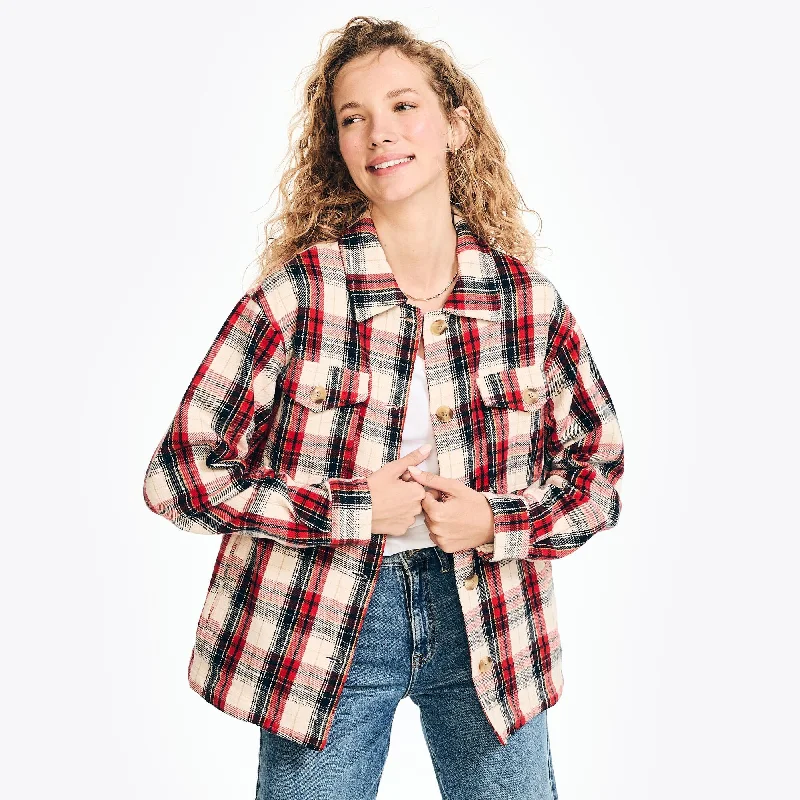 Chic & Cozy Collection Nautica Womens Plaid Shirt Jacket