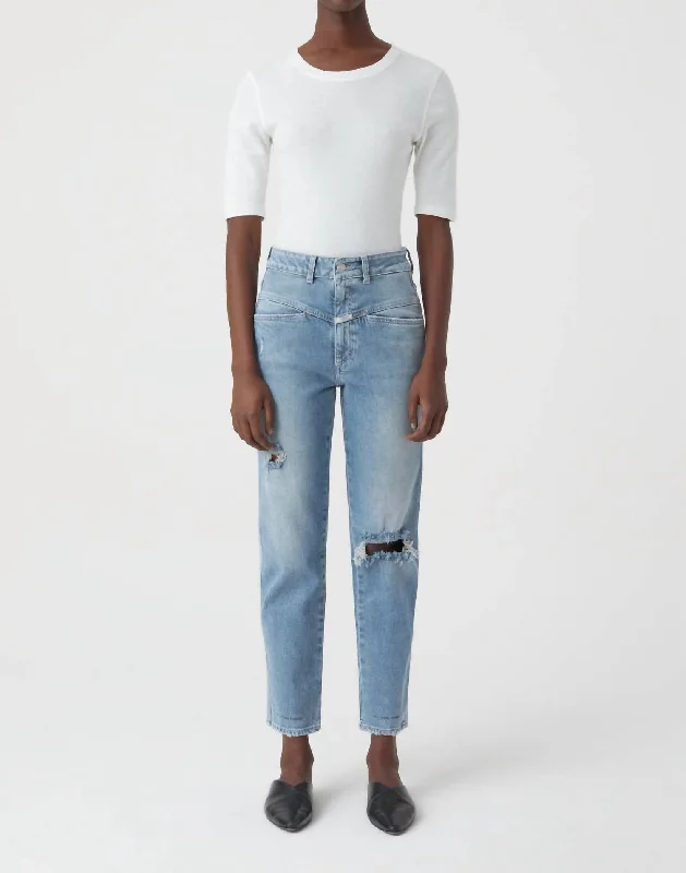 Trend Alert Pedal Pusher Jeans In Light Wash