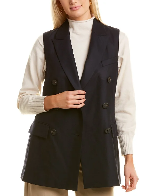 Chic Sophistication Peserico Wool-Blend Waistcoat