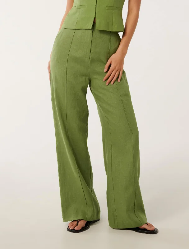 Huge Discounts This Week Posey Linen Wide Leg Pants