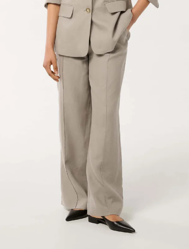 Chic And Trendy Posey Petite Linen Wide Leg Pants