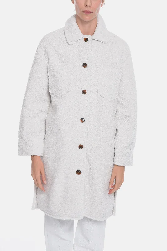 Trend Leading Collection Samsoe Samsoe Teddy DIORA Coat with Breast-pockets