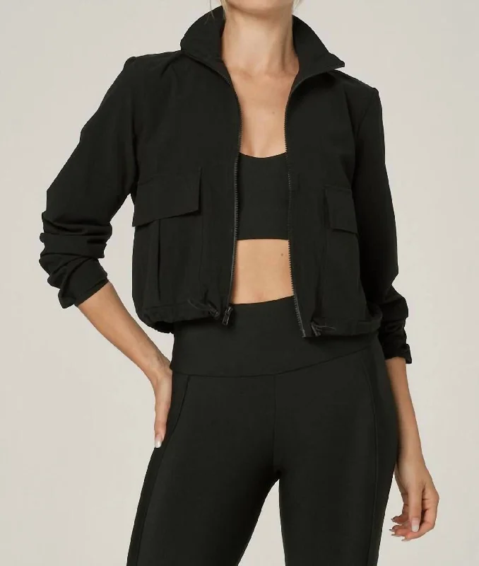 Effortless Style Short Coming Jacket In Black