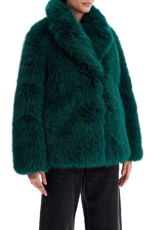 Runway Inspired Wear Stand Studio Short Hunter Coat In Faux Fur