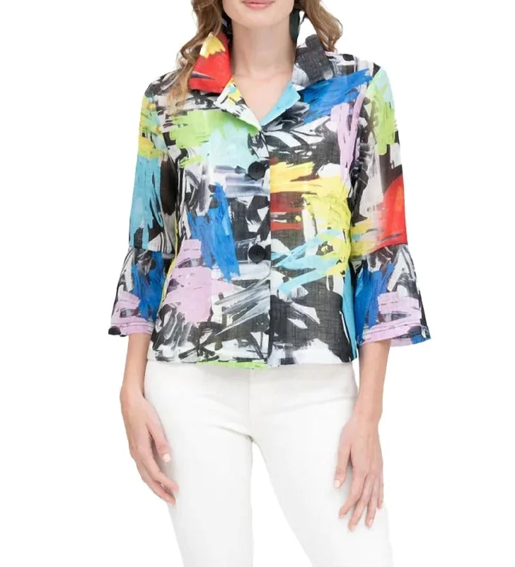 Modern Romance Street Art Jacket In Multi