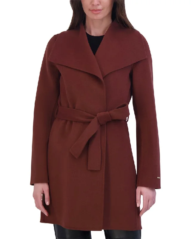 Odd Size Clearance Sale Tahari Double Face Wool-Blend Coat