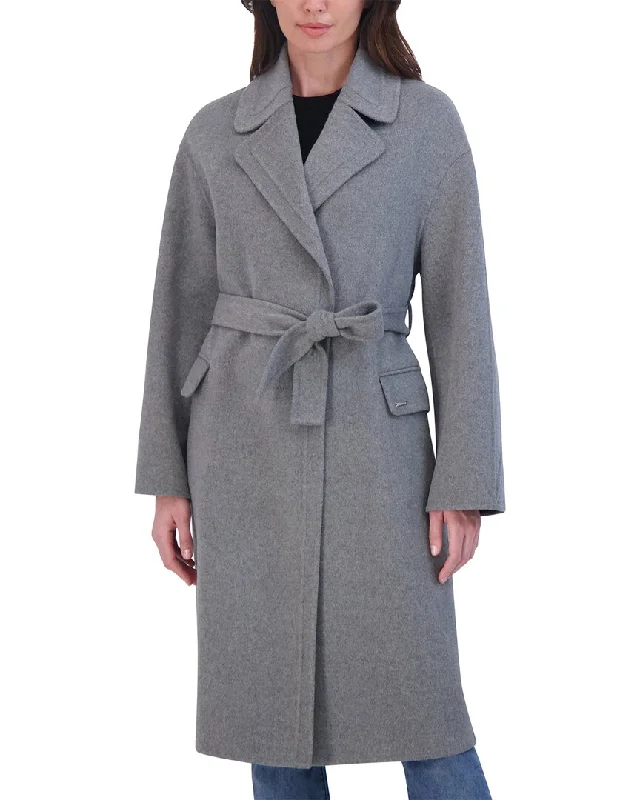 Special Offer For You Tahari Wool-Blend Wrap Coat