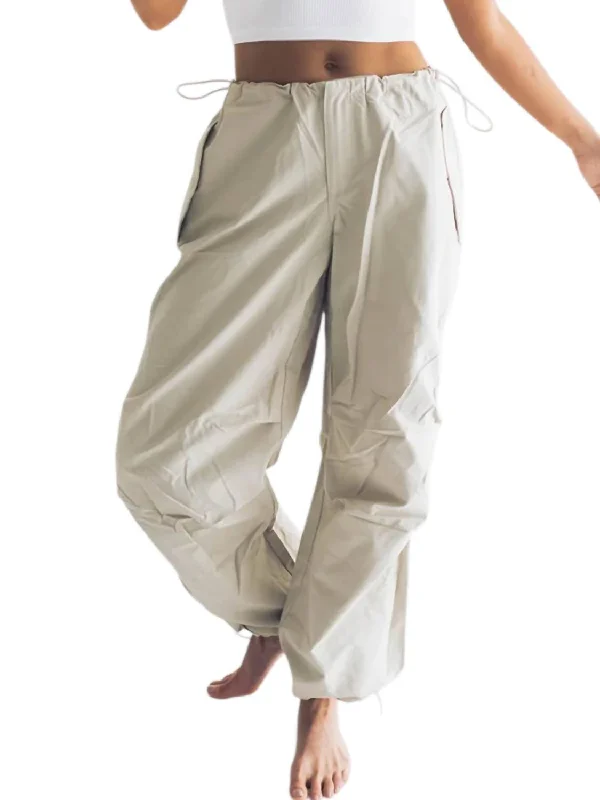 Exclusive Designer Collection Theo Pocketed Pants In Beige