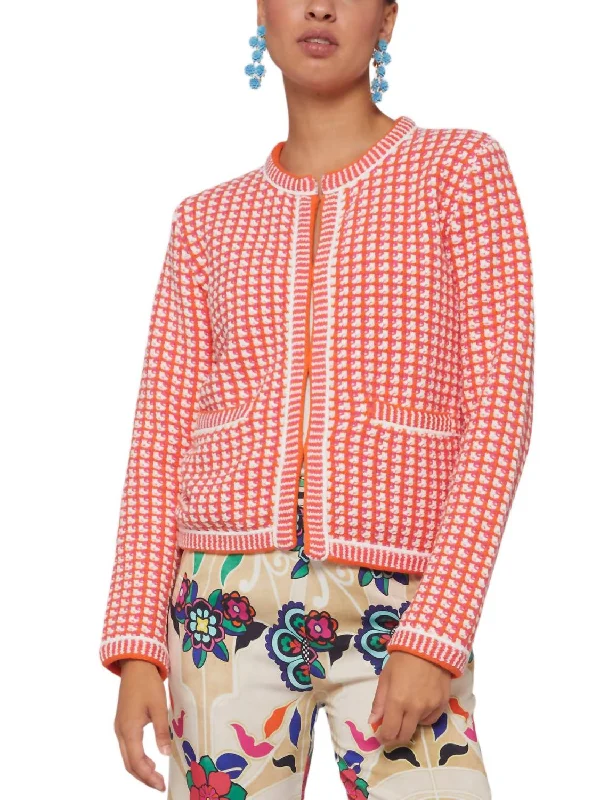 Special Offers Tweed Jacket In Pink/ecru