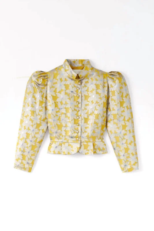 Special Offers Women's Amoako Lilium Jacquard Jacket In Yellow/blue