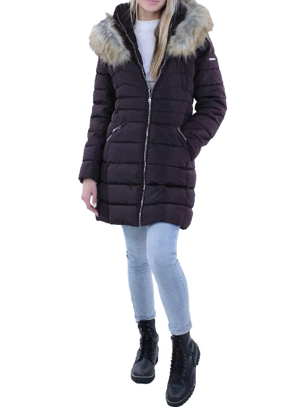 Flash Sale Womens Faux Fur Winter Puffer Coat