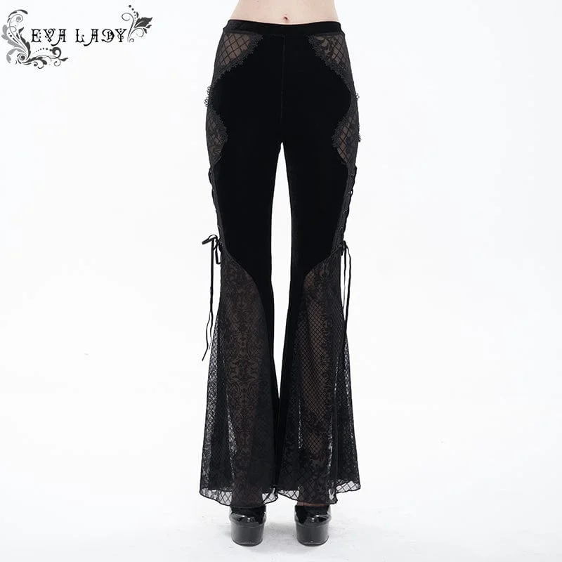 Low Price Special Women's Gothic Floral Lace Bell-bottoms