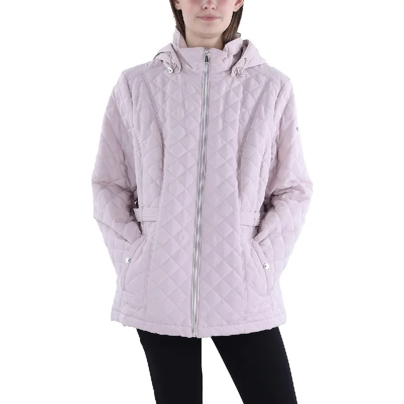 All Season Fashion Collection Womens Hooded Short Quilted Coat