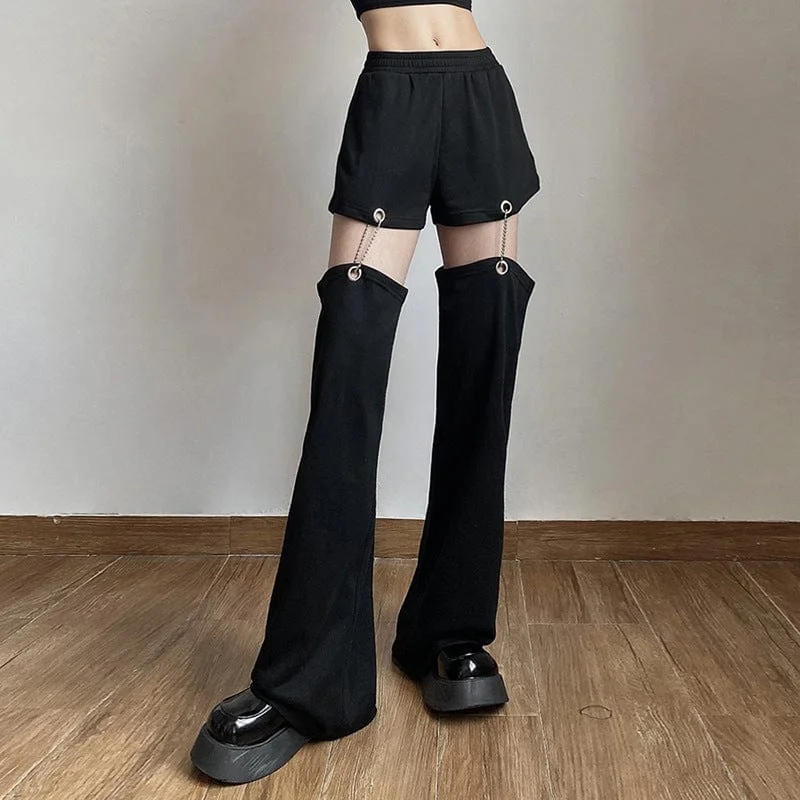 Crazy Discounts, Hurry Up Women's Punk Detachabled Casual Straight Pants