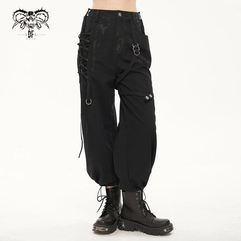 Luxury Style Women's Punk Lacing-up Lantern Pants