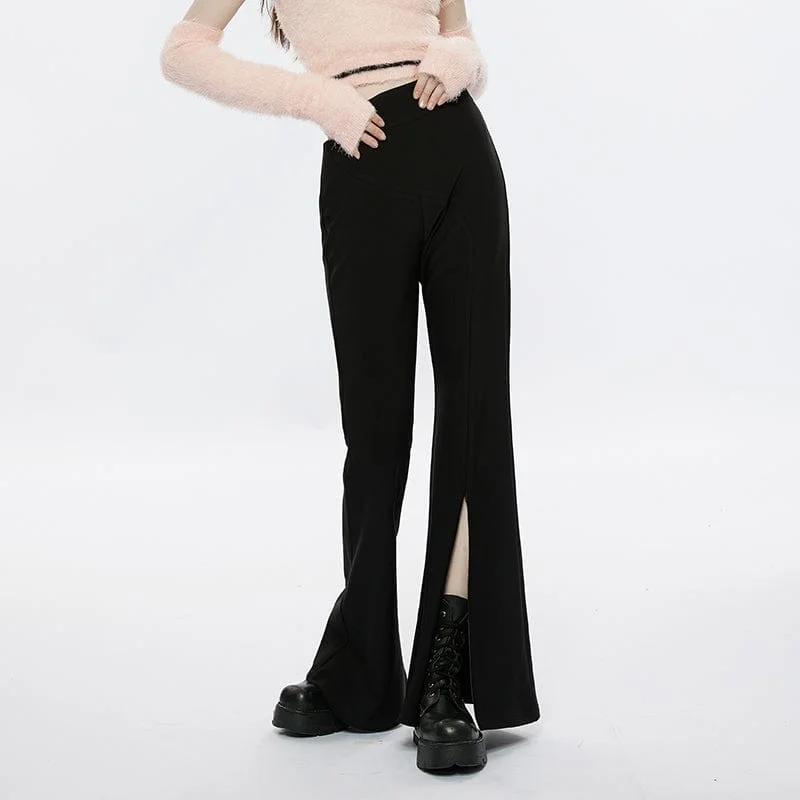 Season Offer Women's Punk Split Flared Pants