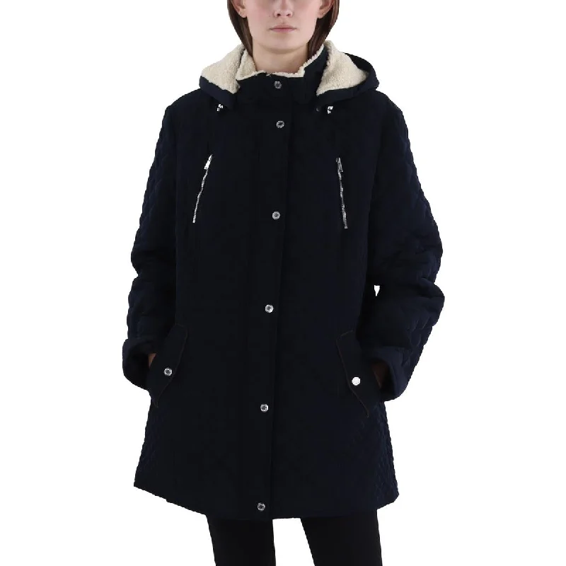 Comfort First Women's Wear Womens Quilted Hooded Quilted Coat