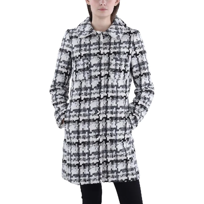 Everyday Basics Womens Tweed Midi Walker Coat