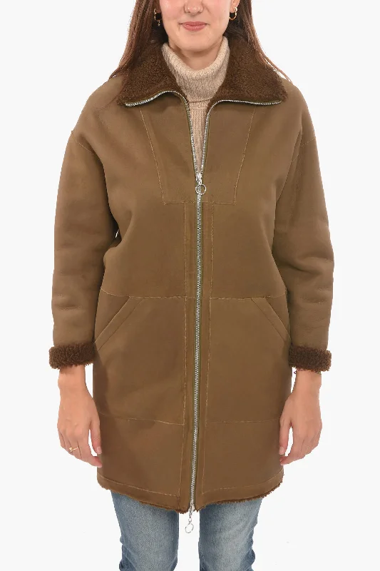 Comfort Centric Apparel Woolrich Lambskin Reversible MONTEREY Coat