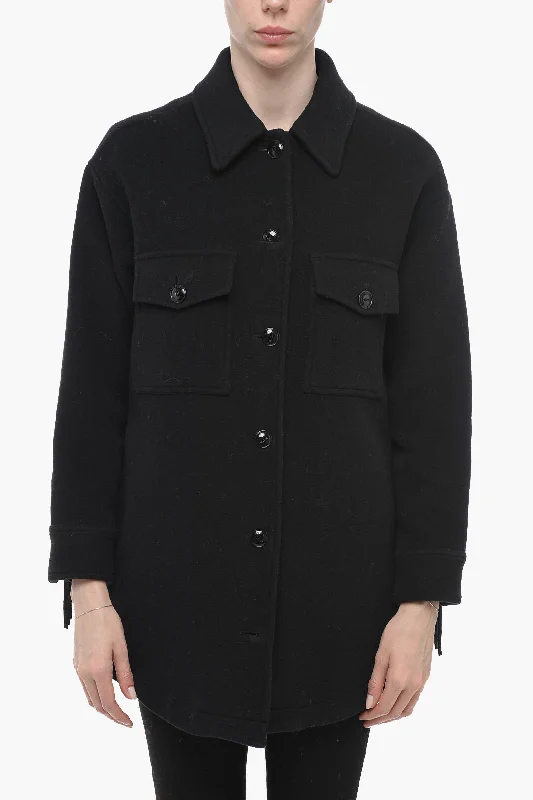 Trend Forward Threads For Her Woolrich Wool ALASKAN Coat with Collar